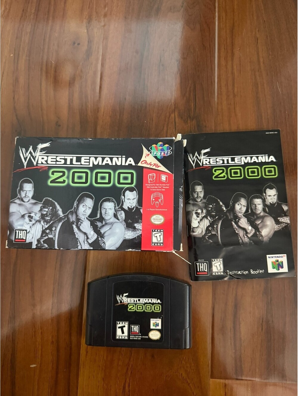 WWF WrestleMania 2000 (Nintendo 64, 1999) Complete In Box CIB